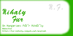 mihaly fur business card